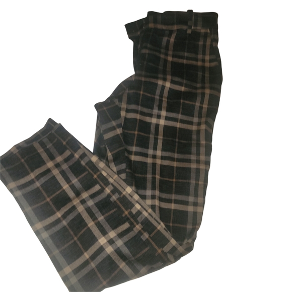 H&M Black And Brown Plaid Pants 8 - Picture 2 of 4
